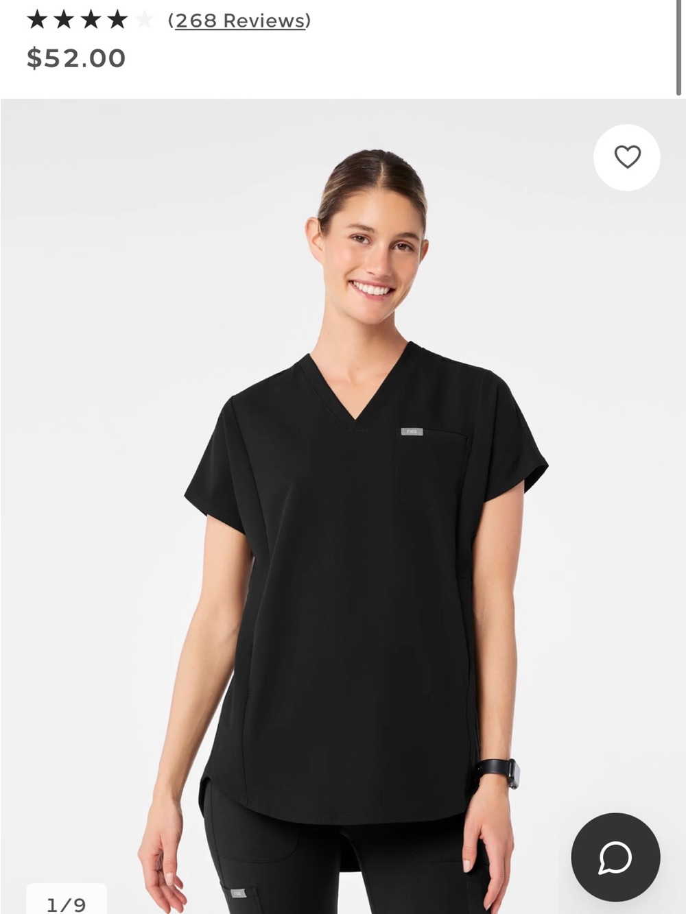FIGS Womens Addison Tunic Scrub Top XL